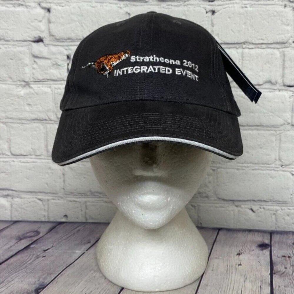 ESSO Imperial Oil Hat Cap Strap Back Gray STRATHCONA 2012 Embroidered Tiger